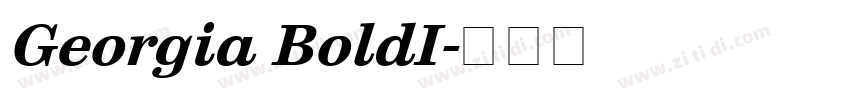 Georgia BoldI字体转换